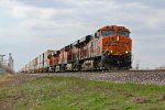 BNSF 7806 Leads a EB stack train.